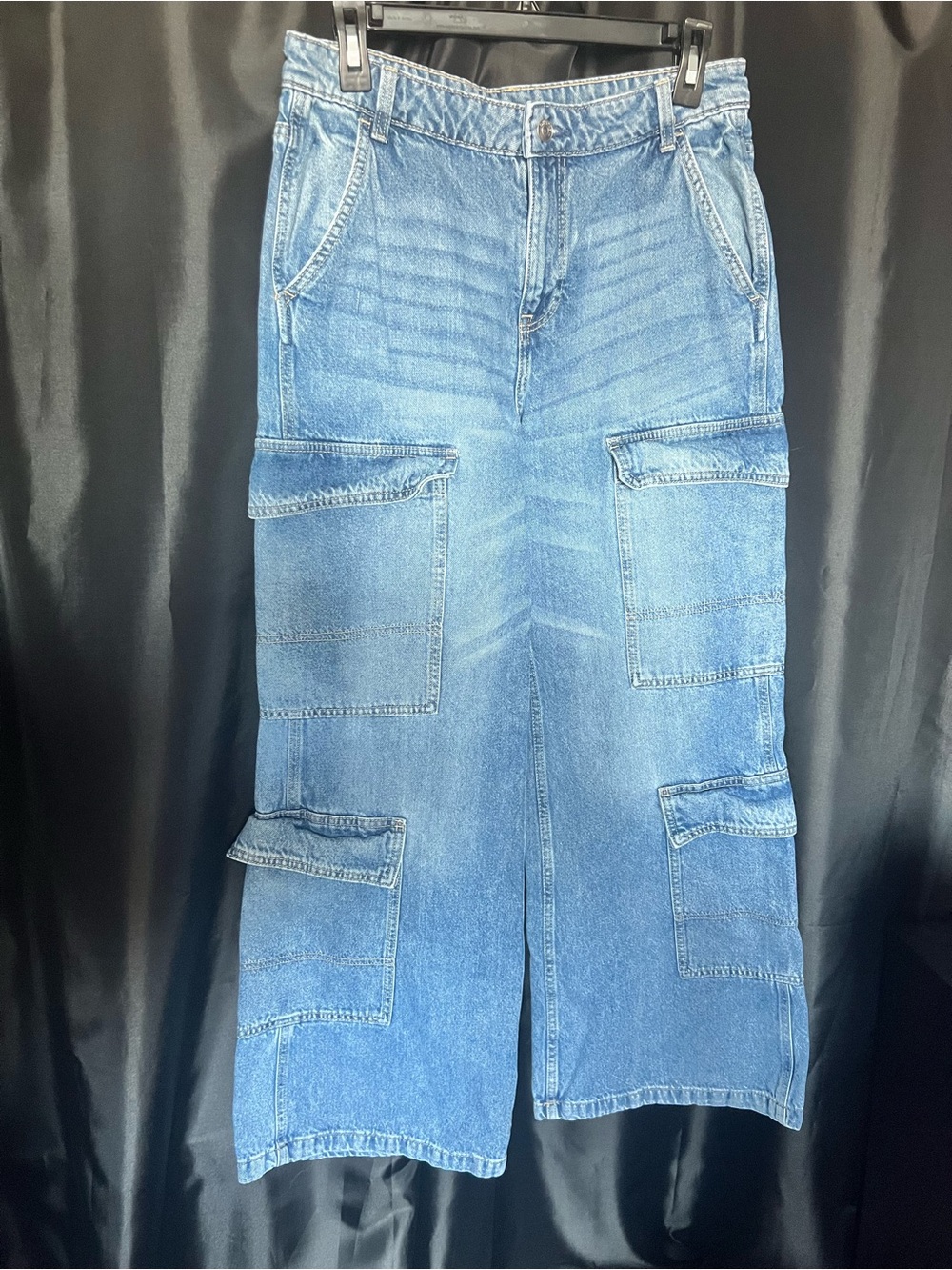 H&M Divided Blue Cargos Size 6